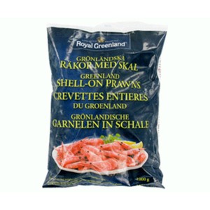 ROYAL GREENLAND Camarón cocido 90/120 piezas ROYAL GREENLAND (P.N) 1 kg.