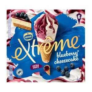 EXTRÊME de Nestle Cono de helado de tarta de queso con arádanos 6 x 120 ml.
