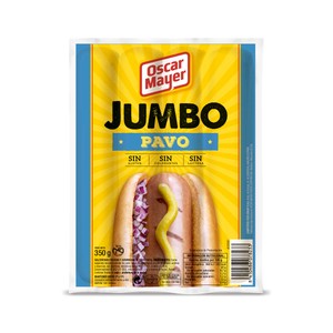 Imagen de OSCAR MAYER Salchichas cocidas de pavo con sabor ahumado OSCAR MAYER Jumbo 350 g.