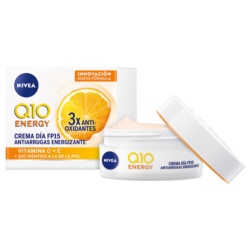 NIVEA Crema de día con acción energizante anti-arrugas y FPS 15 NIVEA Q10 Energy 50 ml.