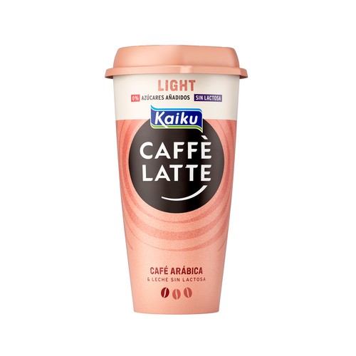 KAIKU Bebida de café con un ligero toque de leche sin lactosa KAIKU Caffe latte ligth 230 ml.