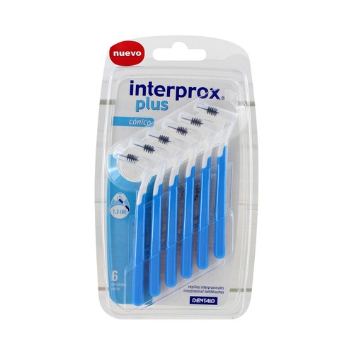 INTERPROX Cepillo interdental cónico, talla 4 (M) de 4,3-1,5 milimetros INTERPROX 6 uds