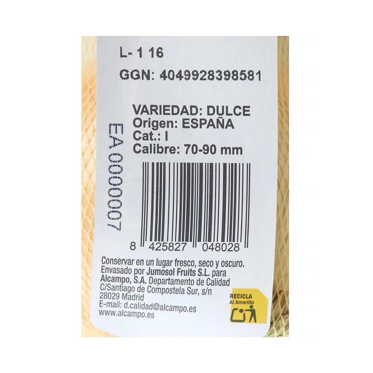 ALCAMPO CULTIVAMOS LO BUENO Cebolla dulce 1 kg.