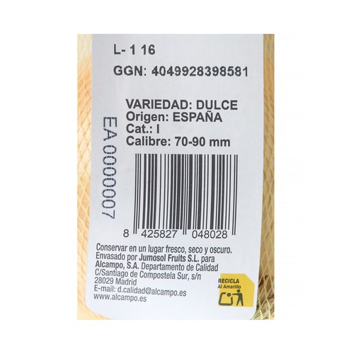 ALCAMPO CULTIVAMOS LO BUENO Cebolla dulce 1 kg.