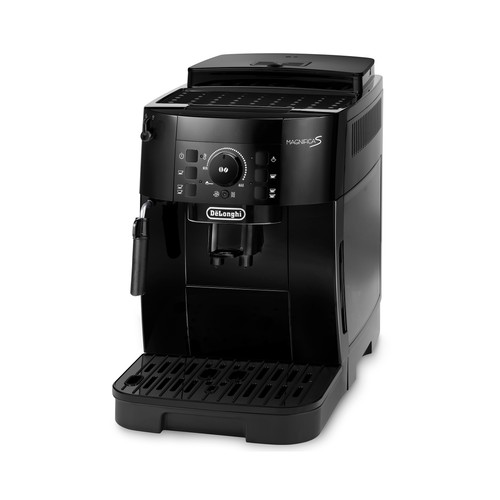 Cafetera espresso superautomática DELONGHI Magnifica S ECAM 12.121.B, color negro, 2 tazas, presión 15bar, molinillo, café en grano o molido, sistema Cappuccino, 1450W.