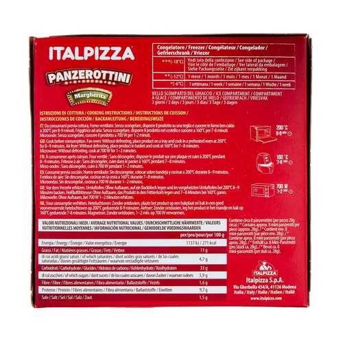 ITALPIZZA Circus Panzerottini margarita (8 uds.) 224 g.
