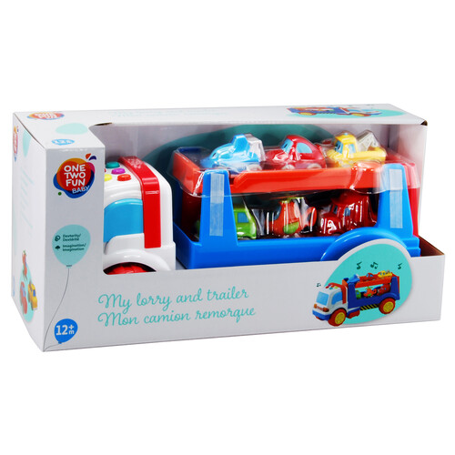 Alcampo Camión grúa con remolque para transporte de coches con