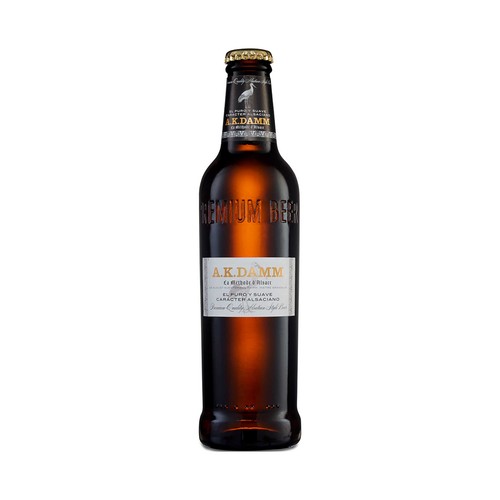 GUARANÁ Cerveza premium A.K.DAMM botella 33 cl.