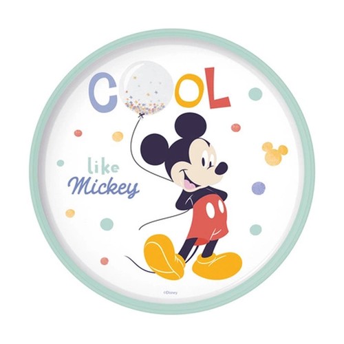Plato infantil azul MICKEY MOUSE.