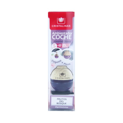 CRISTALINAS Ambientador para coche con aroma frutas del bosque (optimismo) 1 ud.