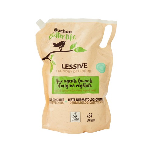 Detergente líquido Aloe Vera Ecológico AUCHAN 37 ds.