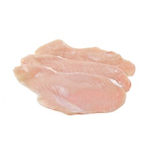 Pechuga de pollo blanco, abierta y fileteada Bandeja