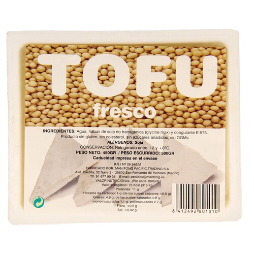 MANFONG Tofu fresco MANFONG 450 g.
