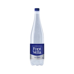 Imagen de FONT VELLA Gas Agua mineral natural con gas botella 1 l.