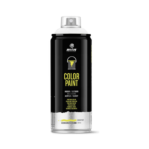 Spray de pintura acrílica, blanco ral-9010, MONTANA COLORS, 400ml.
