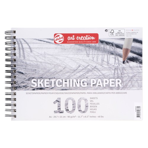 Papel esbozo, tamaño A4, 90 gr, TALENS.