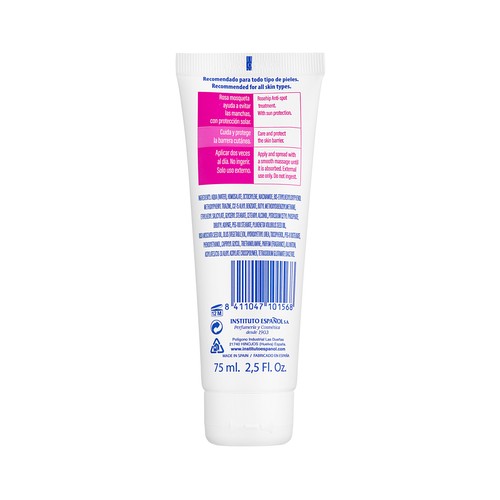 INSTITUTO ESPAÑOL Manos perfectas Crema de manos antimanchas con Rosa Mosqueta y FPS 20 75 ml.