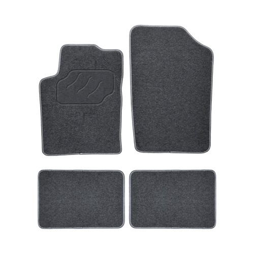 Juego de 4 alfombrillas universales de moqueta en color negro para SEAT, PRODUCTO ALCAMPO.