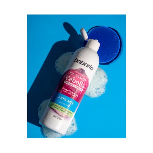 BABARIA Champú anticaspa de cebolla 380 ml.