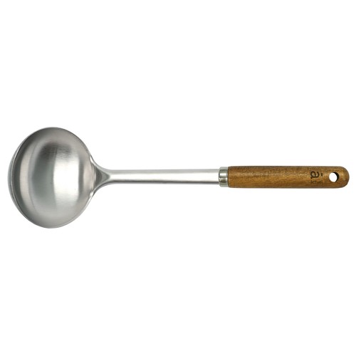 Cazo de acero inoxidable con mango de madera Acacia ACTUEL.