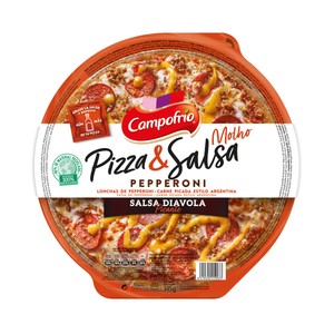 Imagen de CAMPOFRÍO Pizza de pepperoni con salsa picante CAMPOFRÍO 355 g.