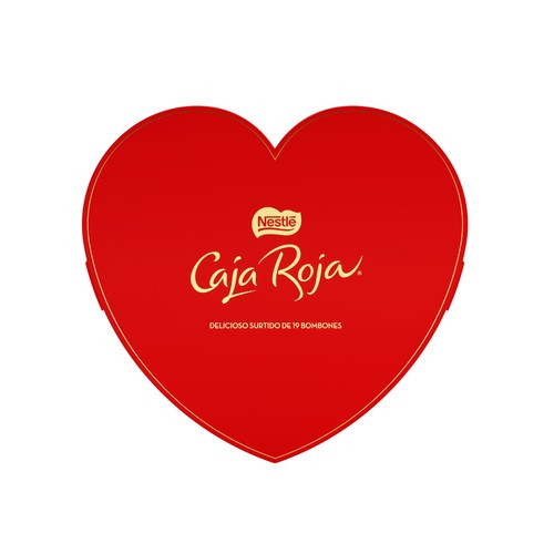 CAJA ROJA DE NESTLÉ Bombones surtidos de chocolate lata corazón 169 g.