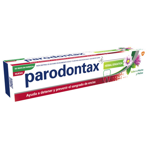 PARODONTAX Pasta de dientes con sabor a menta y melisa para prevenir el sangrado de las encías PARODONTAX Herbal sensations 75 ml.