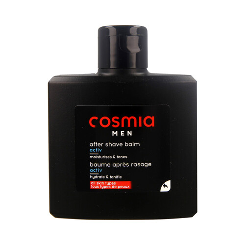 COSMIA Bálsamo after shave para hombre, hidratante y tonificante, para todo tipo de pieles COSMIA Activ 100 ml.
