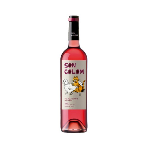 SON COLOM  Vino rosado con D.O. Pla I LLevant (Mallorca) botella de 75 cl.