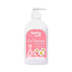 KOOKY WORLD Gel para la higiene íntima femenina con extracto de camomila KOOKY WORLD 500 ml.