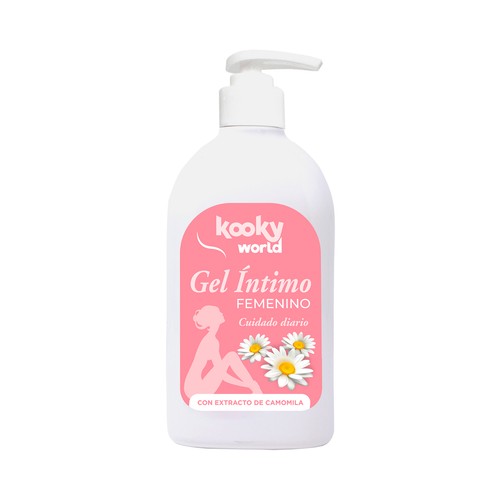 KOOKY WORLD Gel para la higiene íntima femenina con extracto de camomila KOOKY WORLD 500 ml.