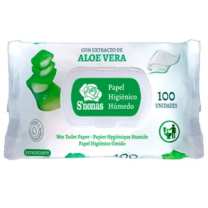 VERA S"NONAS Papel higiénico húmedo aloe vera 100 uds.