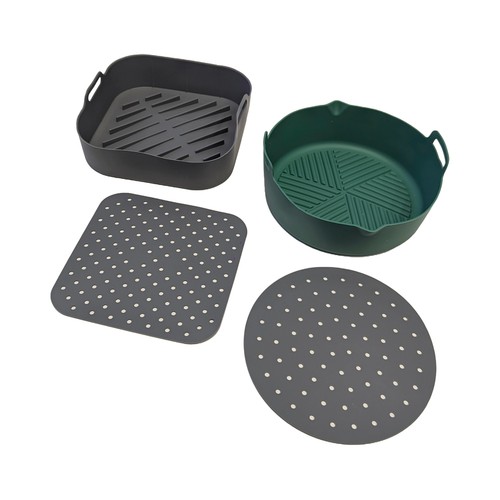 Molde de silicona cuadrado para Airfryer, 20x7cm.