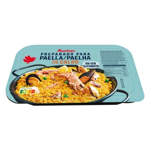 AUCHAN Preparado con caldo, para paella de marisco 500 g. Producto Alcampo
