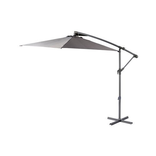 Parasol poliéster color gris 360º 3x2,45 metros, GARDENSTAR.
