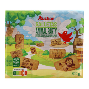 Imagen de PRODUCTO ALCAMPO Galletas rectangulares con dibujos de simpáticos animales 600 g.