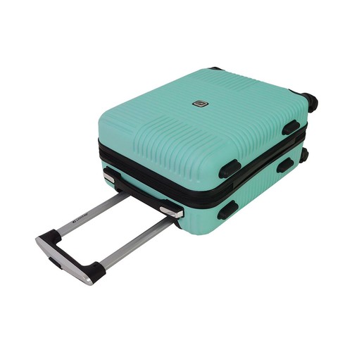 Maleta cabina tipo trolley talla XS Rígida, 8 ruedas con cierre Zen verde vacacional. AIRPORT