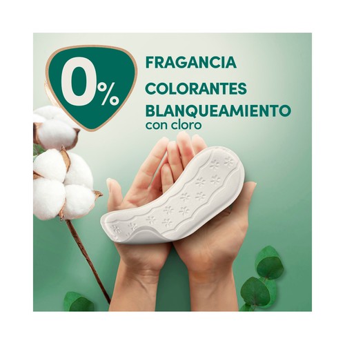 CAREFREE Cotton natural Protegeslip normal sin perfume, fabricados con algodón 100% orgánico 30 uds.