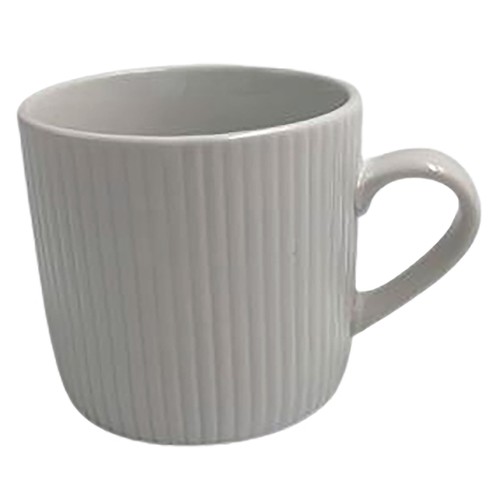 Taza mug de porcelana con rayas de 30cl, ACTUEL