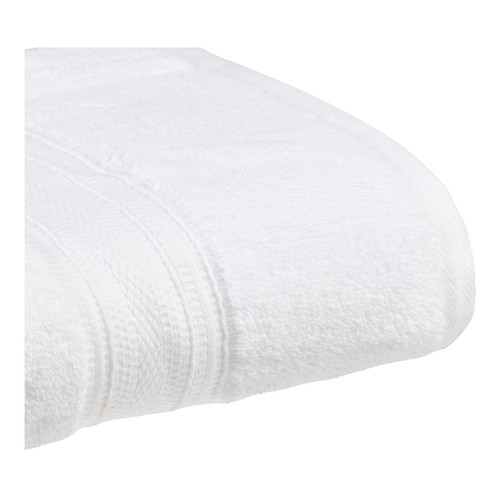 Toalla baño 100x150cm 500gr, 0 torsion, 100% algodón woven color blanco. ACTUEL
