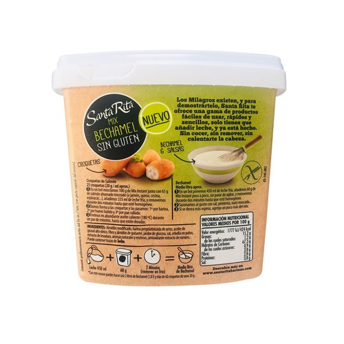 SANTA RITA Mix bechamel instantánea en frío sin gluten 240 g.