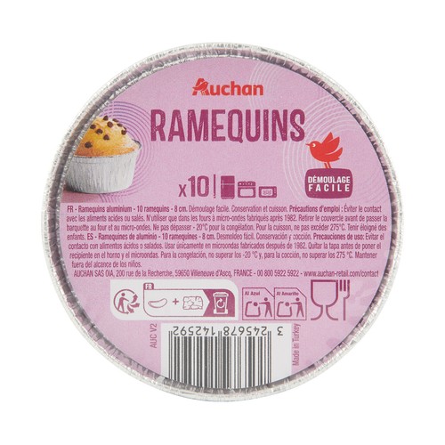 Bandejas de aluminio especial muffins 8 cm PRODUCTO ALCAMPO 10 uds.