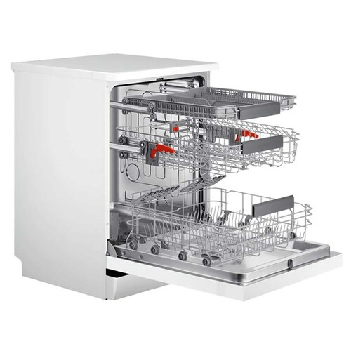 Lavavajillas SAMSUNG DW60A6092FW/EF, capacidad: 14 servicios, clasificación energética: D, H: 84,5cm, A: 59,8cm, F: 60cm.