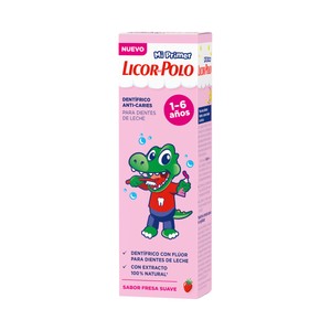 LICOR DEL POLO Pasta de dientes infantil con sabor fresa para niños de 1 a 6 años LICOR DEL POLO Mi primer 50 ml.