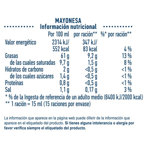 HELLMANN"S Salsa mayonesa frasco de 200 + 10 ml.