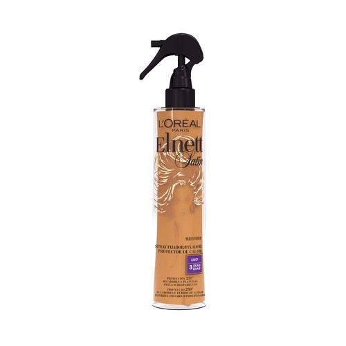 L´ORÉAL PARIS Elnett Spray fijador y protector del calor, especial pelo liso 170 ml.