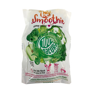 Imagen de Frutas y verduras ultracongelada (Brocoli, manzana, pimiento verde y Kale), ideal para realizar Smoothies BESMOOTHIE Detox 150 g.