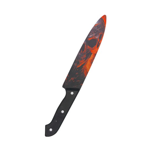 Cuchillo 30 cm plástico, Killer impreso de juguete. RUBIES