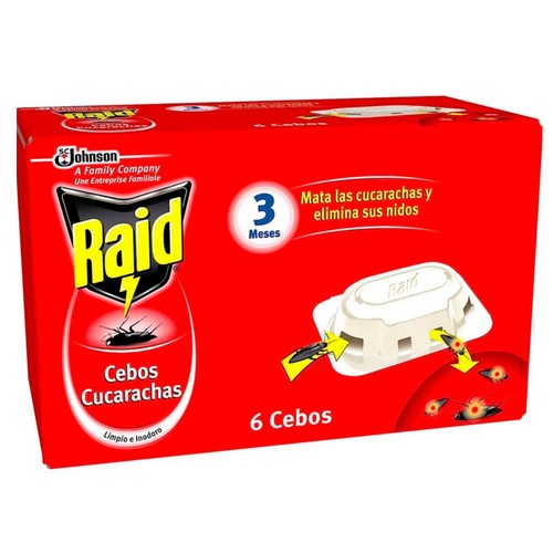 RAID Cebo para cucarachas 6uds