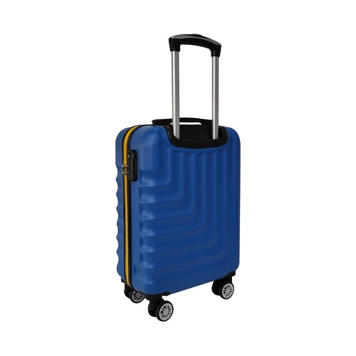 Maleta cabina tipo trolley talla S Rígida, 8 ruedas con cierre Linear azul. AIRPORT
